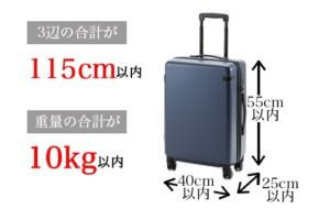 スーツケース機内持ち込みサイズ写真
