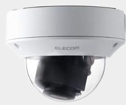 ELECOM ネットワークカメラ ドーム型 防水タイプ 電動可変焦点2.8～12mm