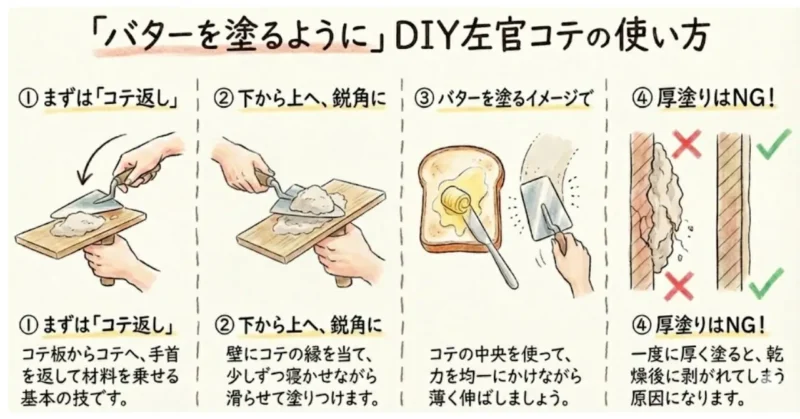 コテ返しのイラスト図解