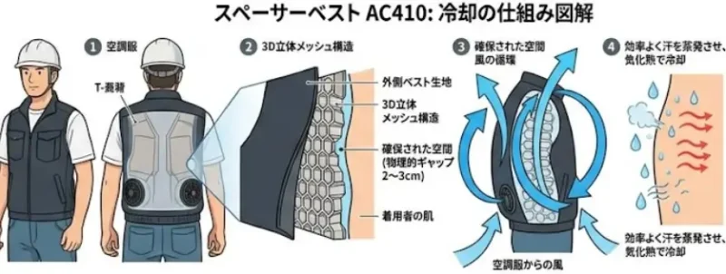 スペンサーベストの役割をイラストで解説