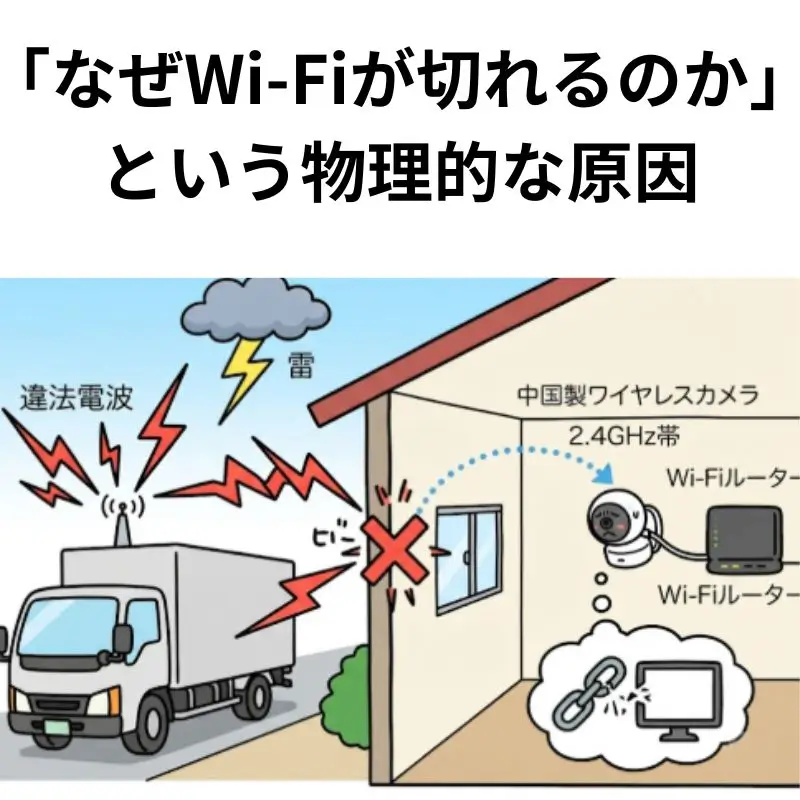 Wi-Fiが切れる理由イラスト図解