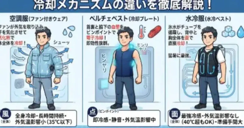 冷却ギアの比較図解
