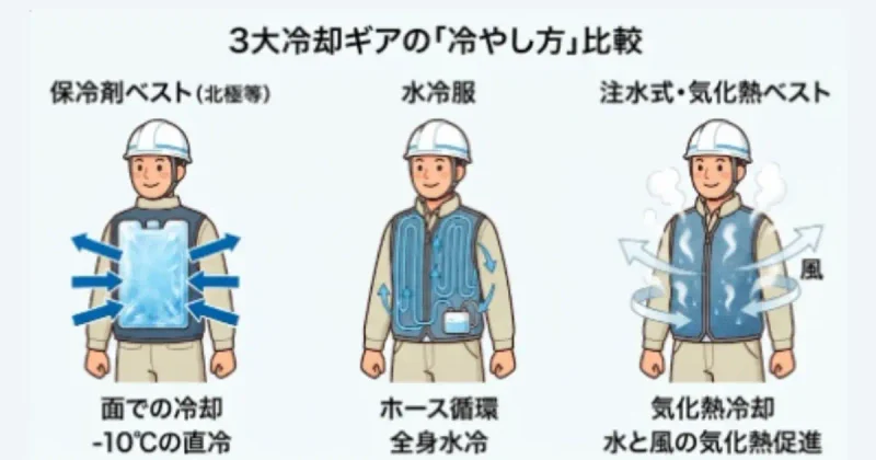 冷却ギアの比較図解
